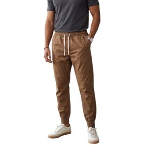 Tommy Jeans Men's 100% Cotton Brown Jogger Pants - Drawstring Waist Size: Medium